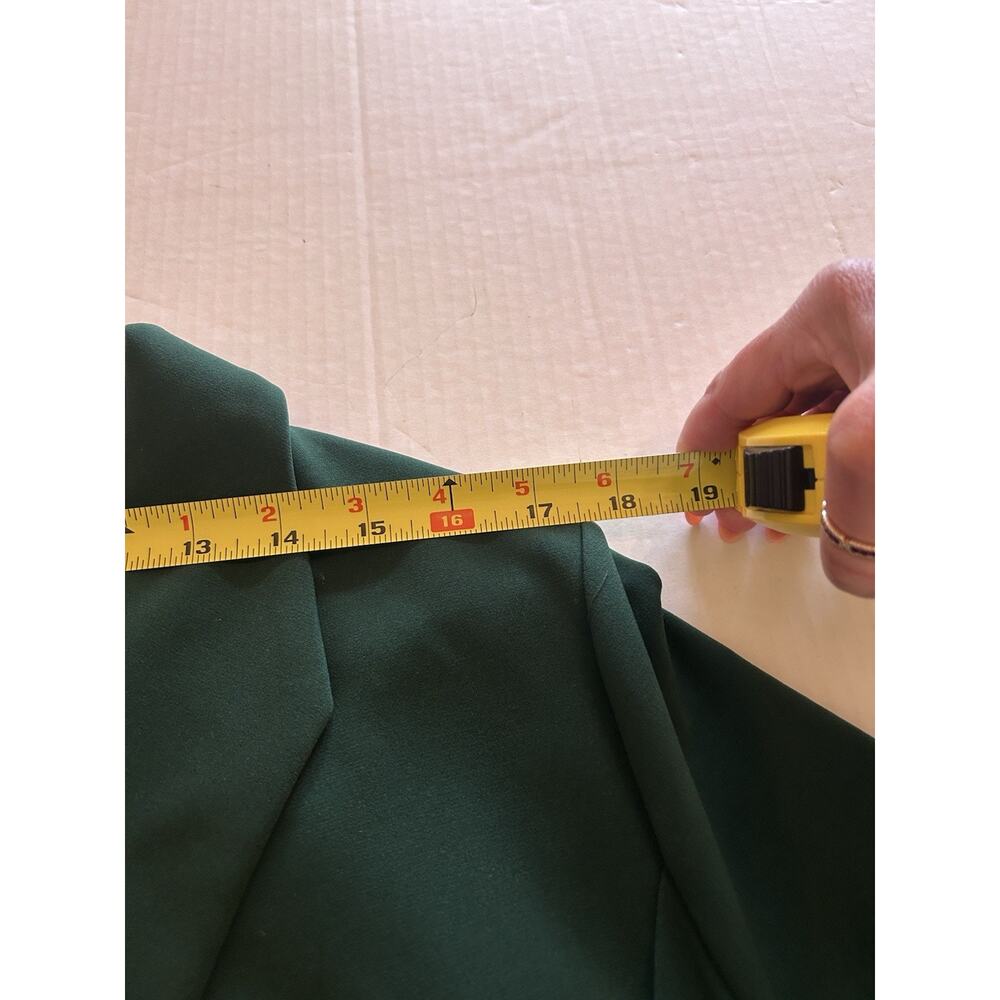 Susan Graver Blazer Womens Sz XL Green Single Button Stretch Career Professional - Picture 7 of 9